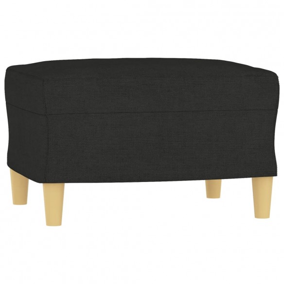 Ensemble de canapés 3 pcs avec coussins Noir Tissu