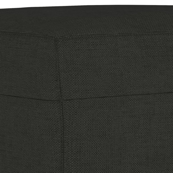 Ensemble de canapés 3 pcs avec coussins Noir Tissu