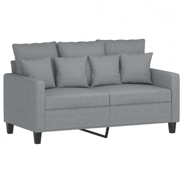 Ensemble de canapés 4 pcs coussins gris clair tissu