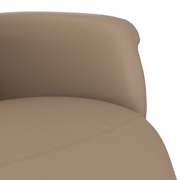 Fauteuil inclinable avec repose-pieds cappuccino similicuir