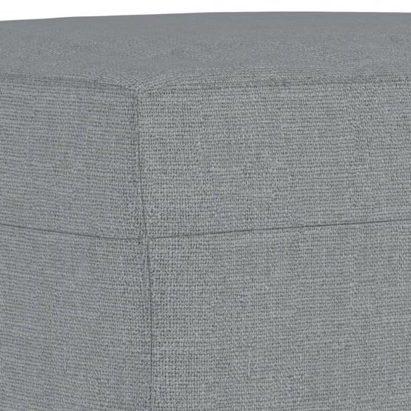 Ensemble de canapés 3 pcs avec coussins Gris clair Tissu