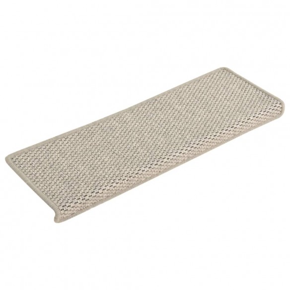 Tapis d'escalier autocollants 15 pcs 65x21x4 cm Argenté