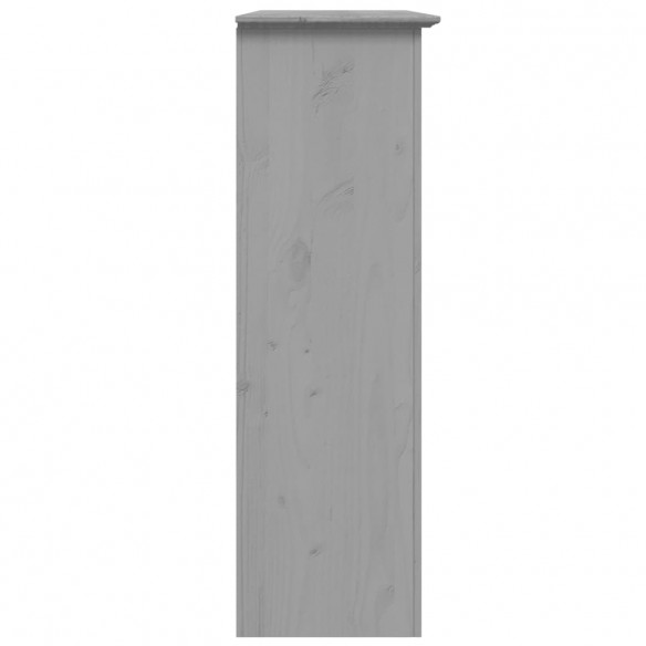 Armoire avec portes vitrées BODO gris bois de pin massif