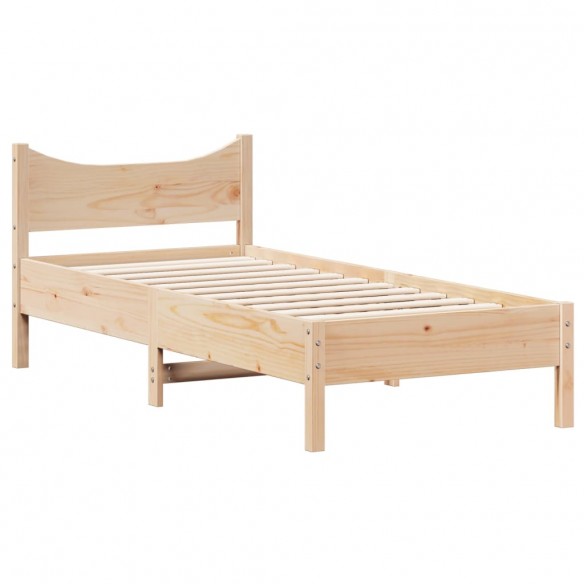 Cadre de lit 90x190 cm Bois de pin massif