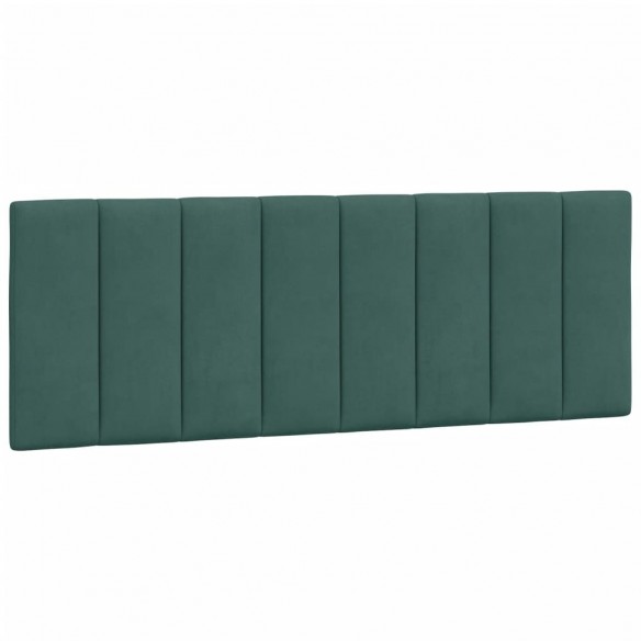 Cadre de lit avec tête de lit Vert foncé 140x200 cm Velours