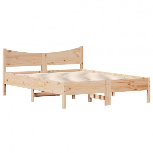 Cadre de lit 140x190 cm bois de pin massif