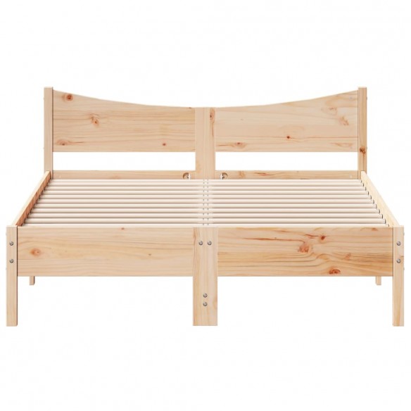 Cadre de lit 140x190 cm bois de pin massif