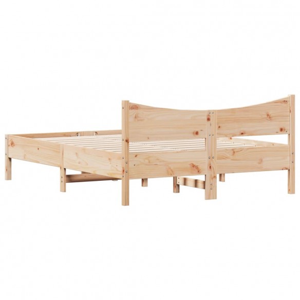 Cadre de lit 140x190 cm bois de pin massif