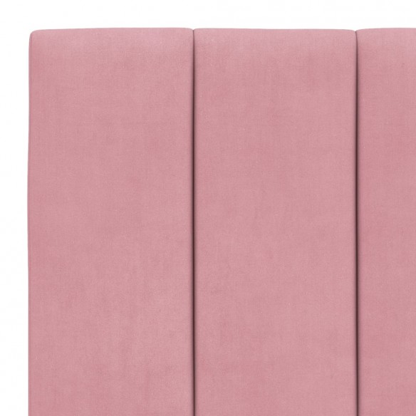 Cadre de lit avec tête de lit Rose 90x190 cm Velours