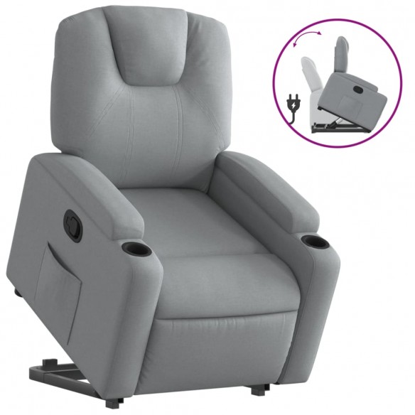 Fauteuil inclinable Gris clair Tissu