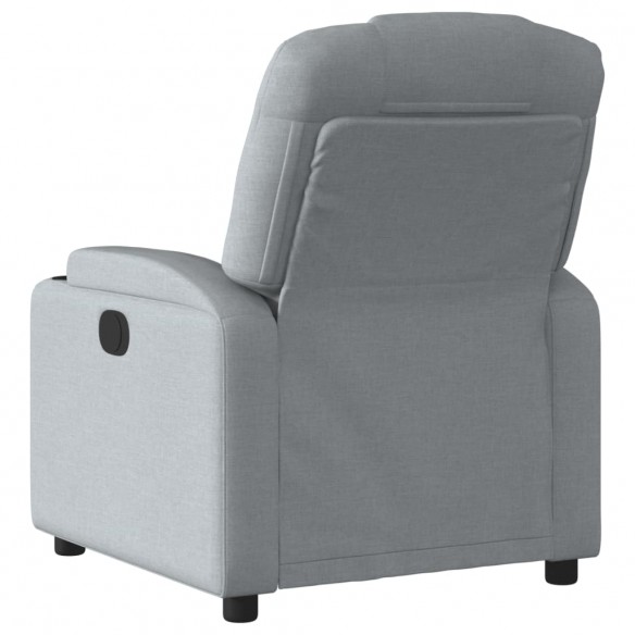 Fauteuil inclinable électrique Gris clair Tissu