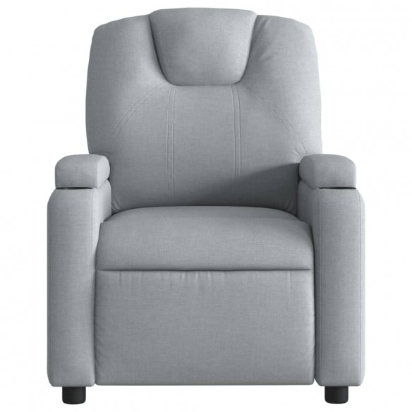 Fauteuil inclinable électrique Gris clair Tissu