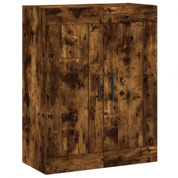 Armoire murale chêne fumé 69,5x34x90 cm bois d'ingénierie