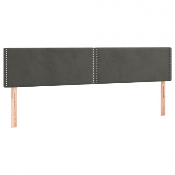 Cadre de lit et matelas Gris foncé 160x200cm Velours