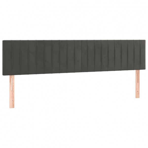 Cadre de lit et matelas Gris foncé 160x200cm Velours