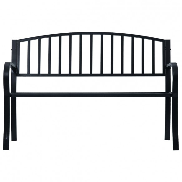 Banc de jardin Noir 120 cm Acier