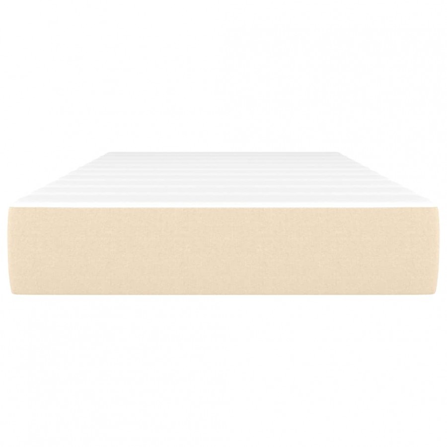 Matelas de lit à ressorts ensachés crème 120x190x20 cm Tissu