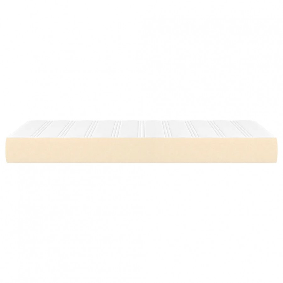 Matelas de lit à ressorts ensachés crème 120x190x20 cm Tissu
