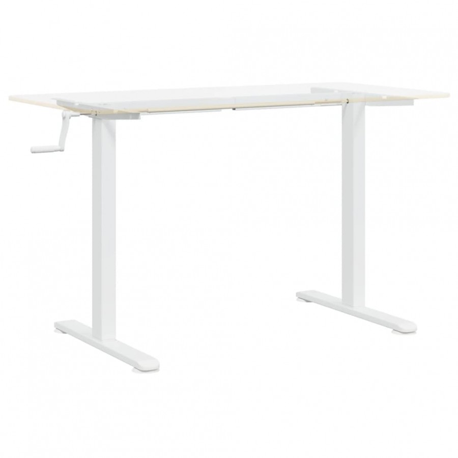 Cadre de bureau debout blanc (94-135)x60x(70-114) cm acier Cadre de bureau debout blanc (94-135)x60x(70-114) cm acier
