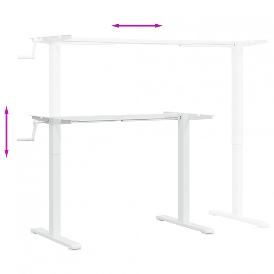 Cadre de bureau debout blanc (94-135)x60x(70-114) cm acier Cadre de bureau debout blanc (94-135)x60x(70-114) cm acier