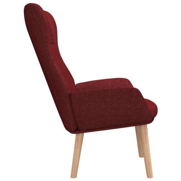 Chaise de relaxation Rouge bordeaux Tissu