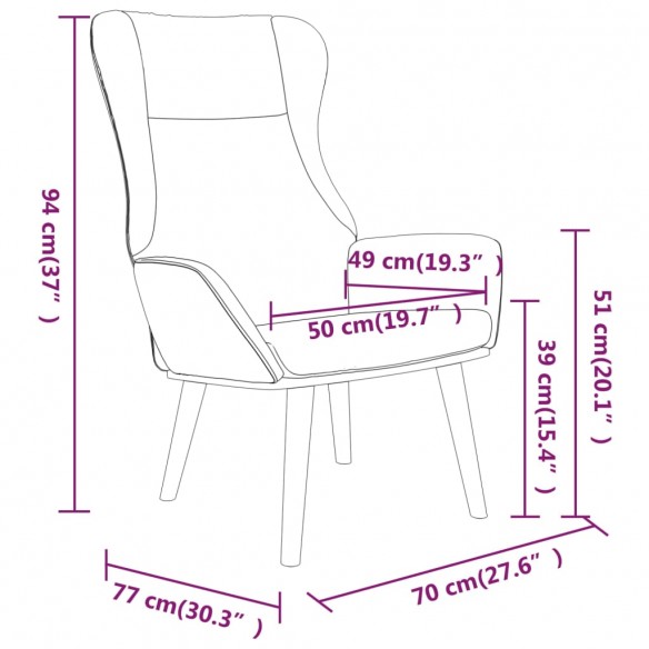 Chaise de relaxation Rouge bordeaux Tissu