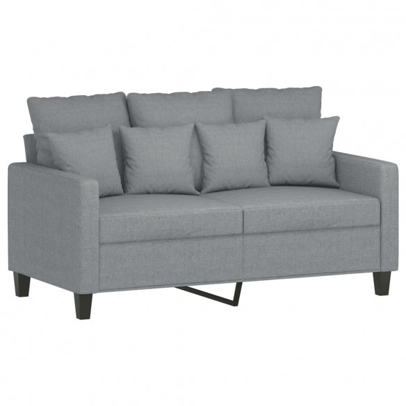 Ensemble de canapés 3 pcs avec coussins Gris clair Tissu