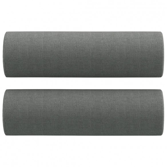 Ensemble de canapés 3 pcs coussins gris foncé tissu