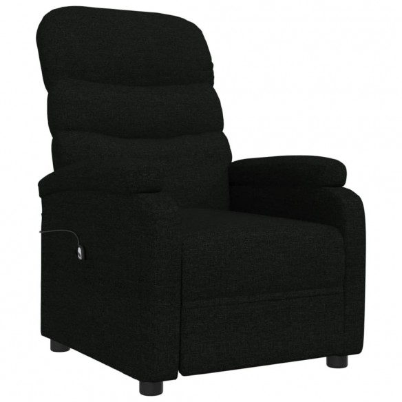 Fauteuil inclinable électrique Noir Tissu