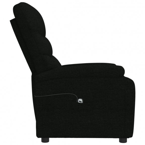 Fauteuil inclinable électrique Noir Tissu