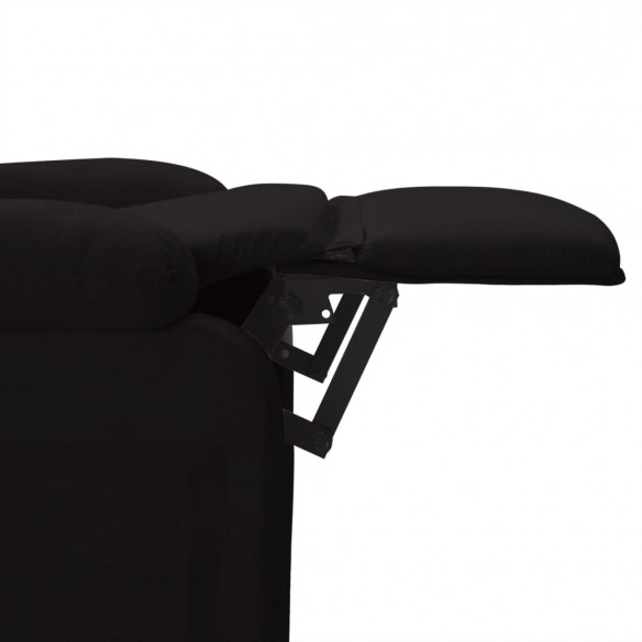 Fauteuil inclinable électrique Noir Tissu