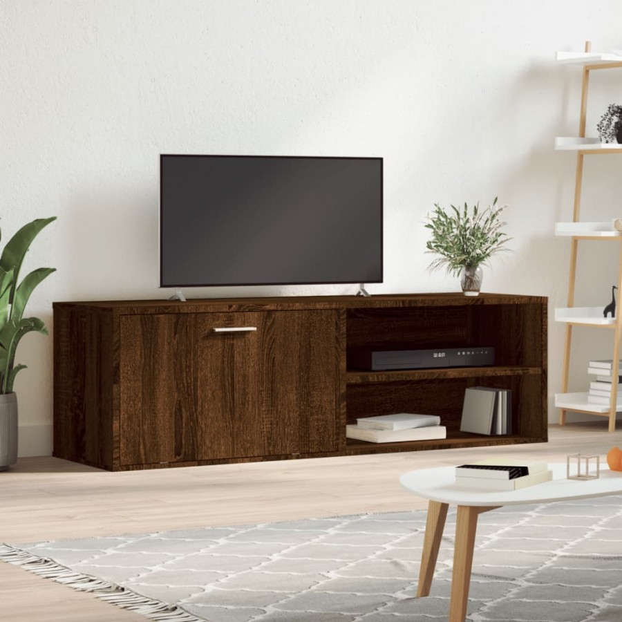 Meuble TV chêne marron 120x34x37 cm...