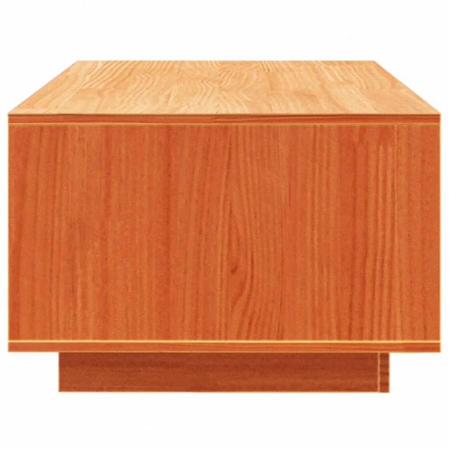 Table basse cire marron 110x50x33,5 cm bois massif de pin Table basse cire marron 110x50x33,5 cm bois massif de pin