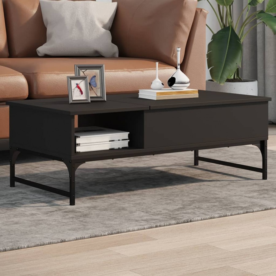 Table basse noir 100x50x35 cm bois...