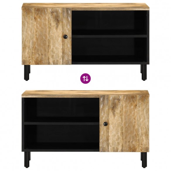 Meuble TV 80x31x46 cm bois massif de manguier