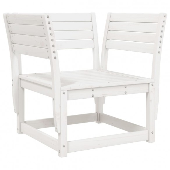 Chaise de jardin blanc bois massif de pin