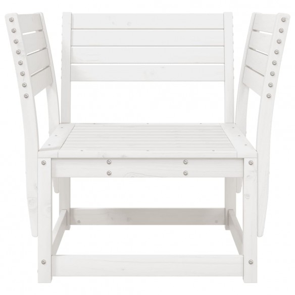 Chaise de jardin blanc bois massif de pin