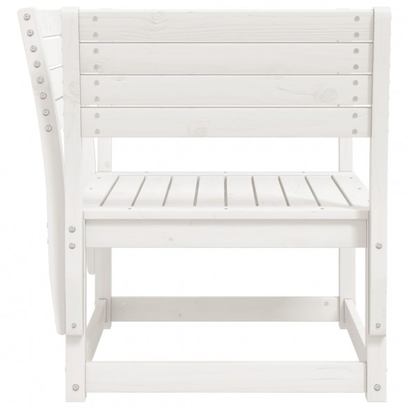 Chaise de jardin blanc bois massif de pin