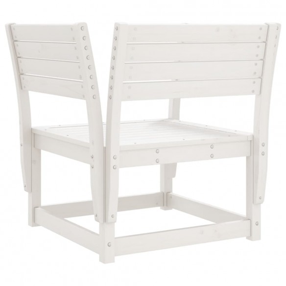 Chaise de jardin blanc bois massif de pin