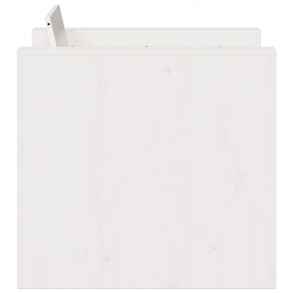 Canapé de jardin blanc 79x60x62 cm bois de pin massif