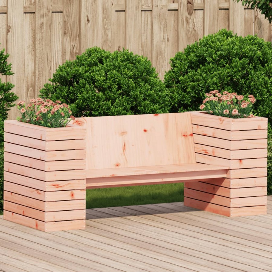 Banc avec jardinières 167,5x60x65 cm bois massif de douglas