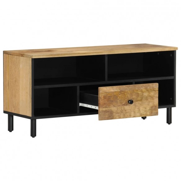 Meuble TV 100x33x46 cm bois massif de manguier