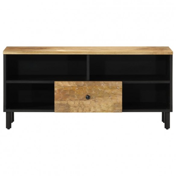 Meuble TV 100x33x46 cm bois massif de manguier