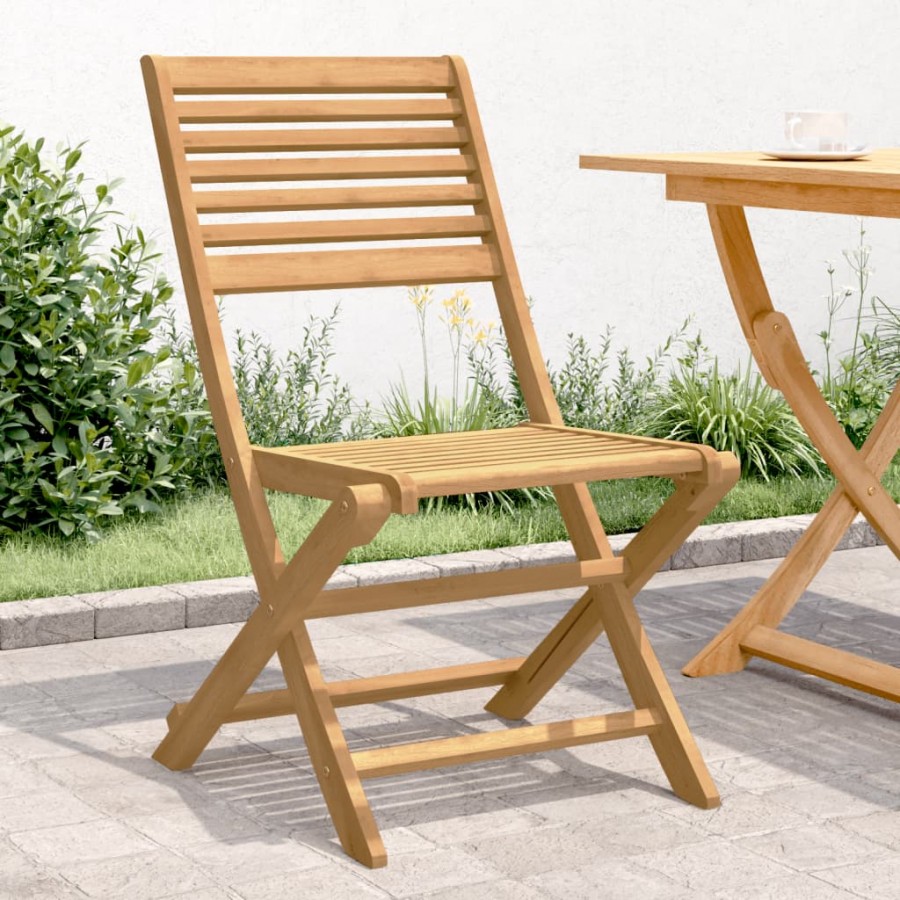 Chaises pliables de jardin 2 pcs bois...