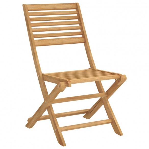 Chaises pliables de jardin 2 pcs bois massif d'acacia