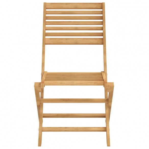 Chaises pliables de jardin 2 pcs bois massif d'acacia