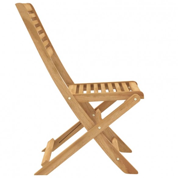 Chaises pliables de jardin 2 pcs bois massif d'acacia