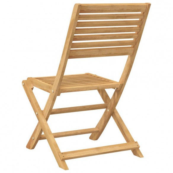 Chaises pliables de jardin 2 pcs bois massif d'acacia