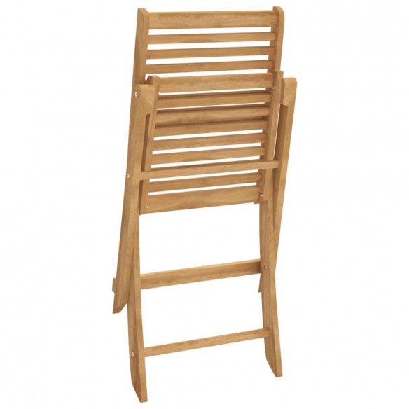 Chaises pliables de jardin 2 pcs bois massif d'acacia