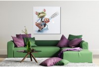 Tableau style humour mural 50x50cm  Grenouille